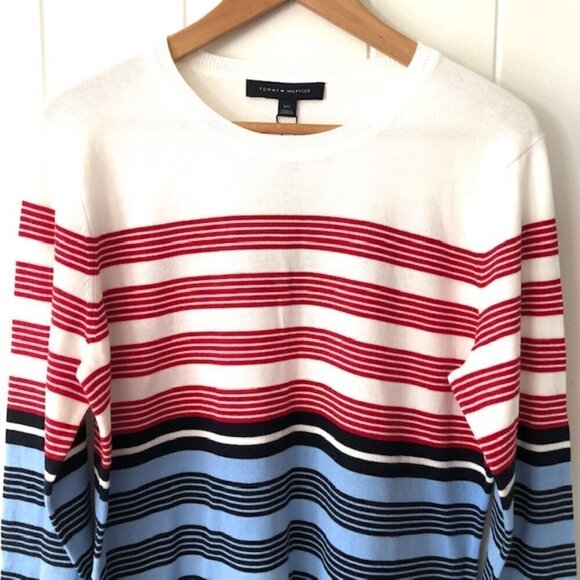 Tommy Hilfiger Womens Striped Crewneck Sweater X-Small - Picture 5 of 7